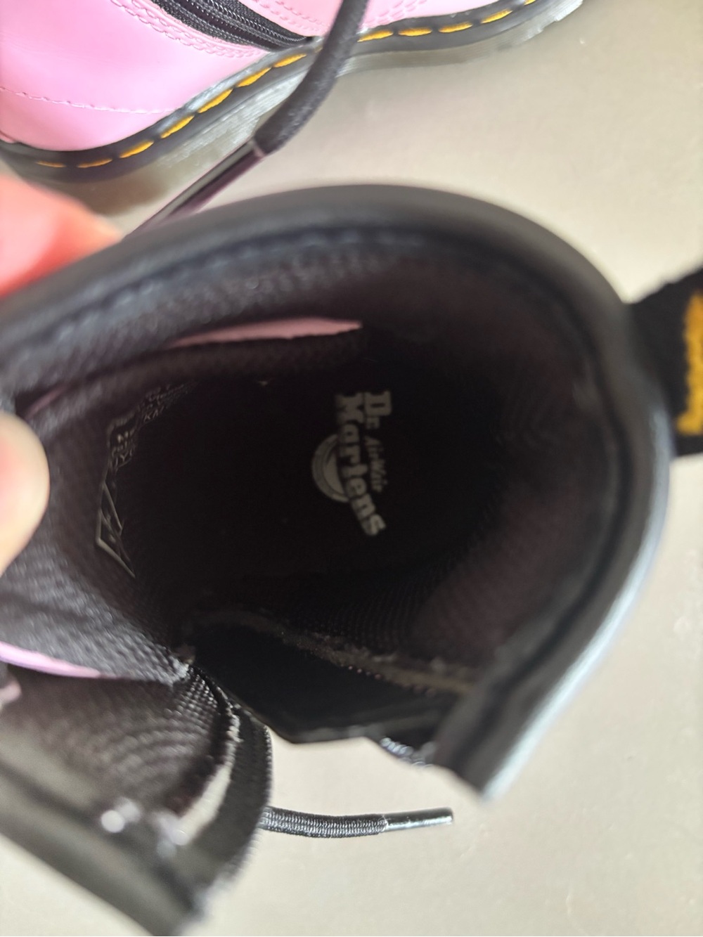 Dr. Martens Pink Patent Lace-Up Combat Boots - Picture 4 of 5